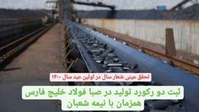 تولید در صبا فولاد خلیج فارس